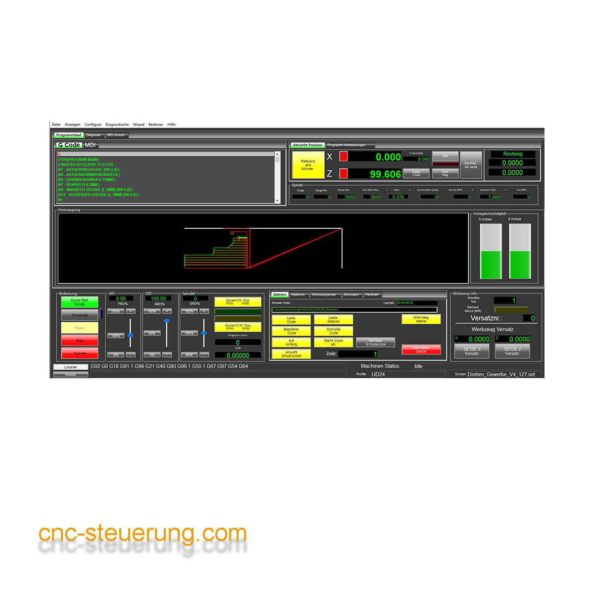 Mach4 Software Drehen Gewerbe Version Deutsch