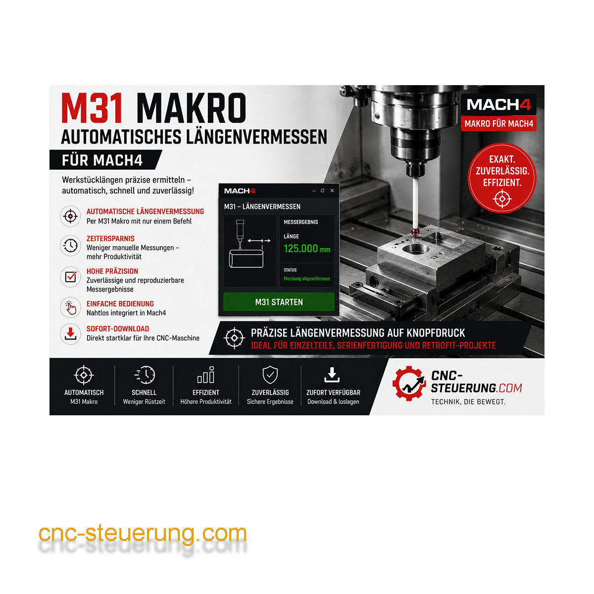 M31 Makro zum automatischen Längenvermessen in der Mach4