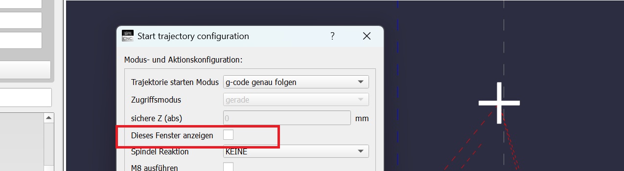 Einstellungsfenster wieder aktivieren