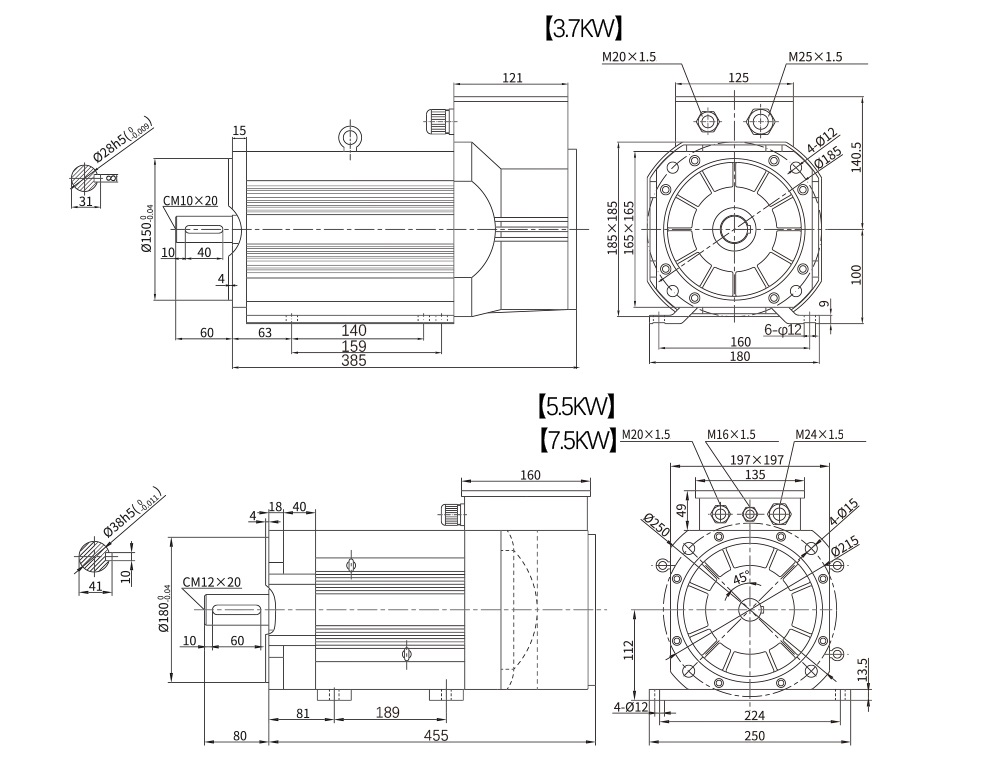 Spindelmotor - 6000 U/min.
