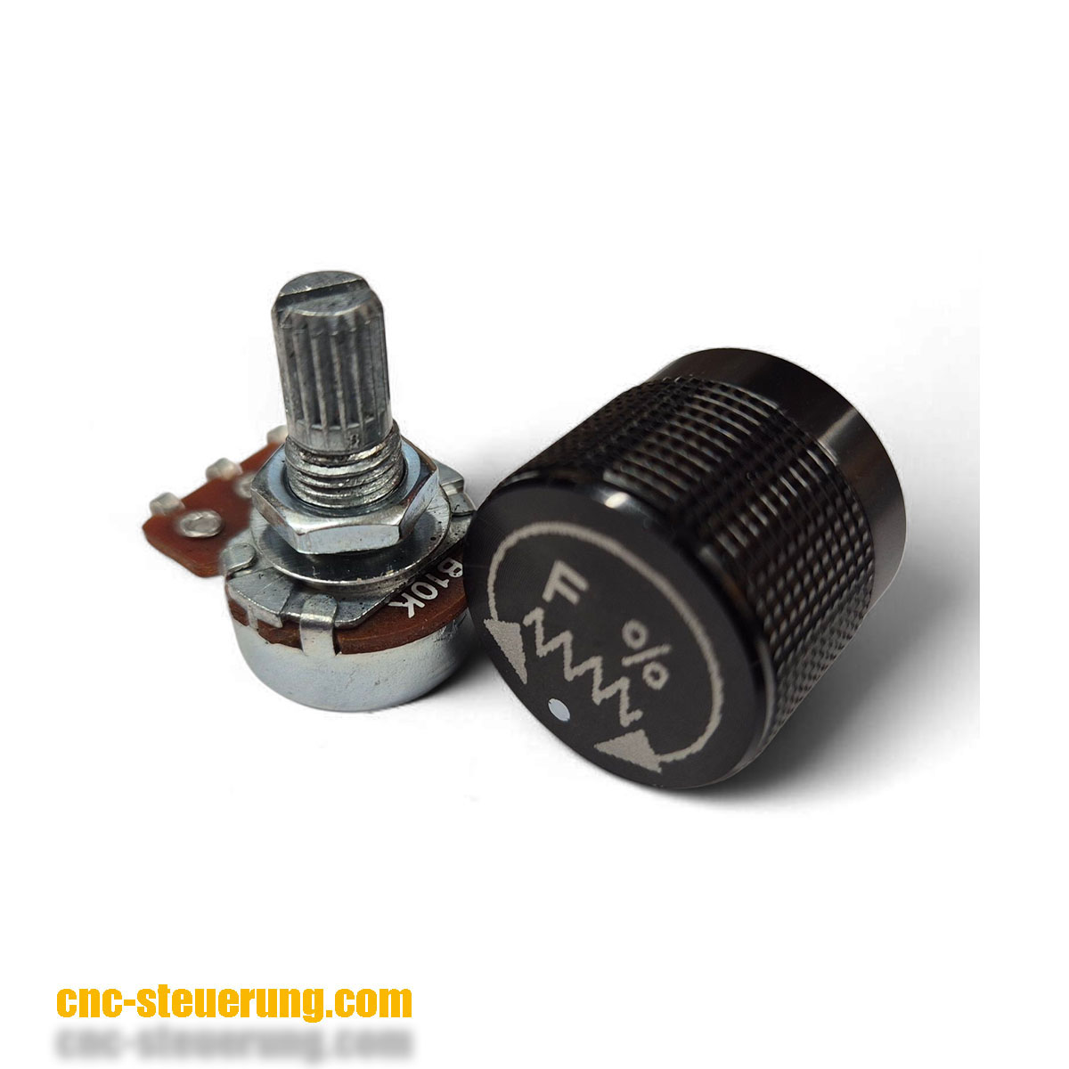 Potentiometer mit Gravur F - Vorschub