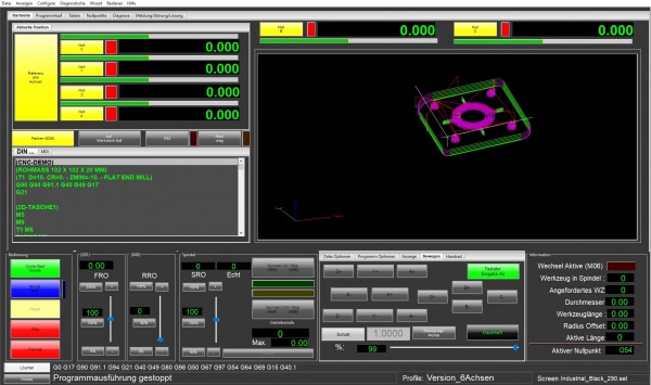 Mach4 Software Fräsen Gewerbe Version Deutsch