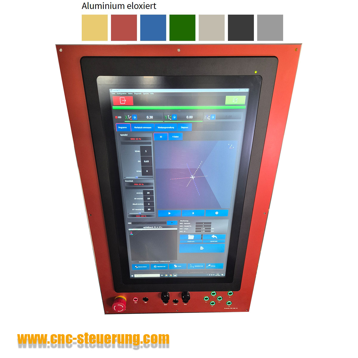 Frontblende für unseren Touchscreen PC