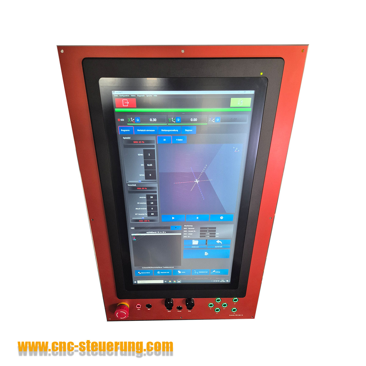 Frontblende für unseren Touchscreen PC