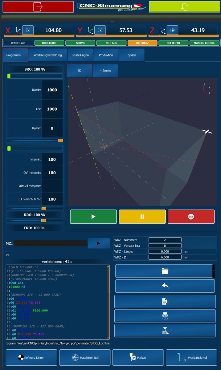 SIM Software NEO Industrial Hochkant Version