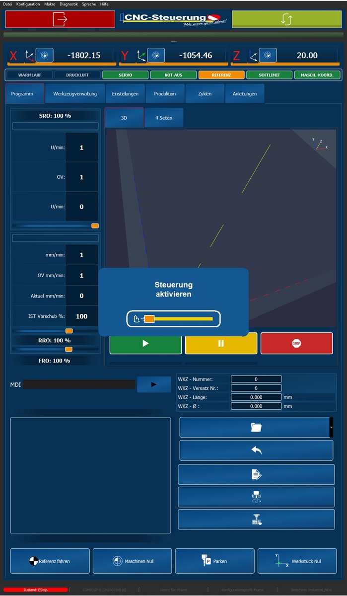 SIM Software NEO Industrial Hochkant Version