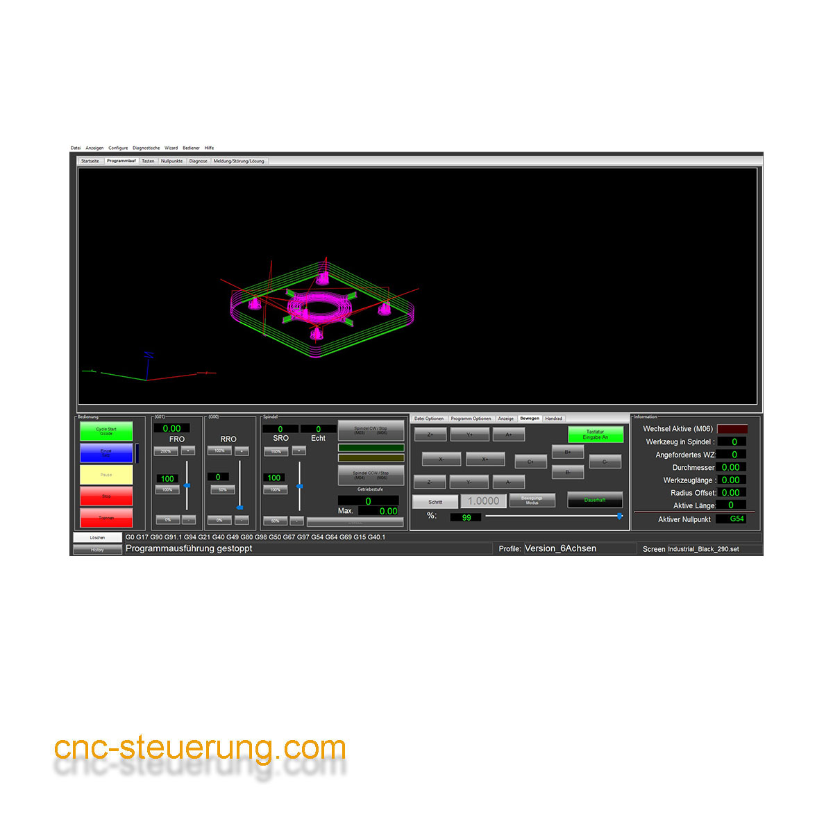 Mach4 Software Fräsen Gewerbe Version Deutsch Update