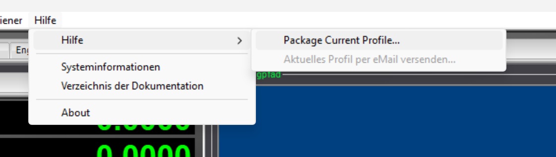Mach4 Backup erstellen