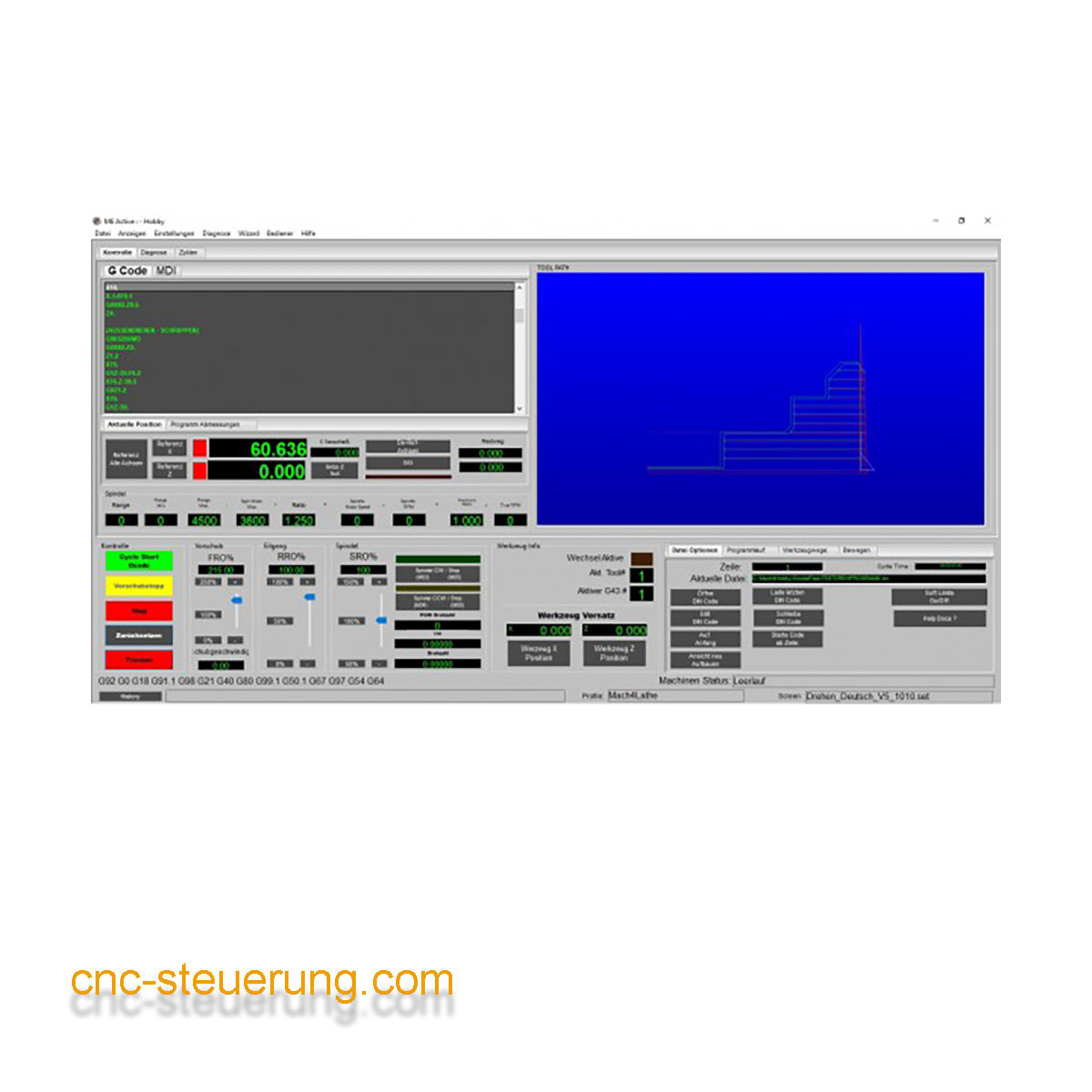 Mach4 Software Privat Version "Drehen"
