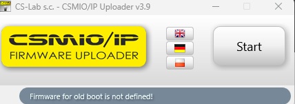Meldung beim Firmware update - Booth ist nicht definiert