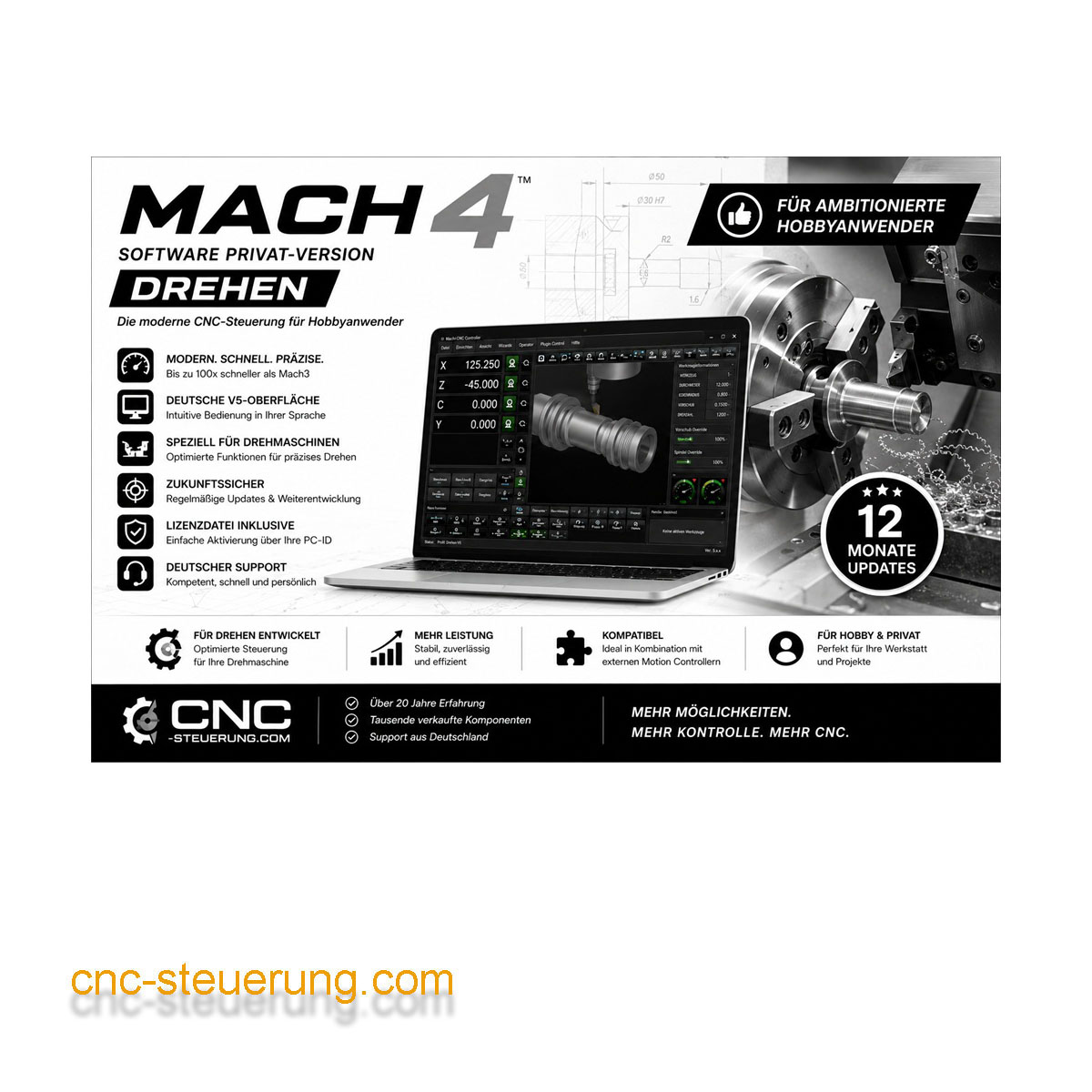 Mach4 Software Privat Version "Drehen"
