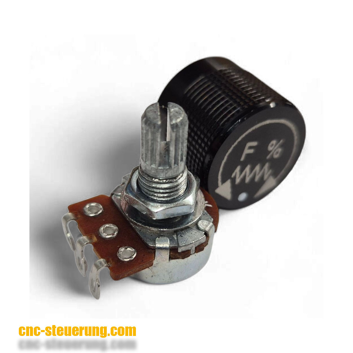 Potentiometer mit Gravur F - Vorschub