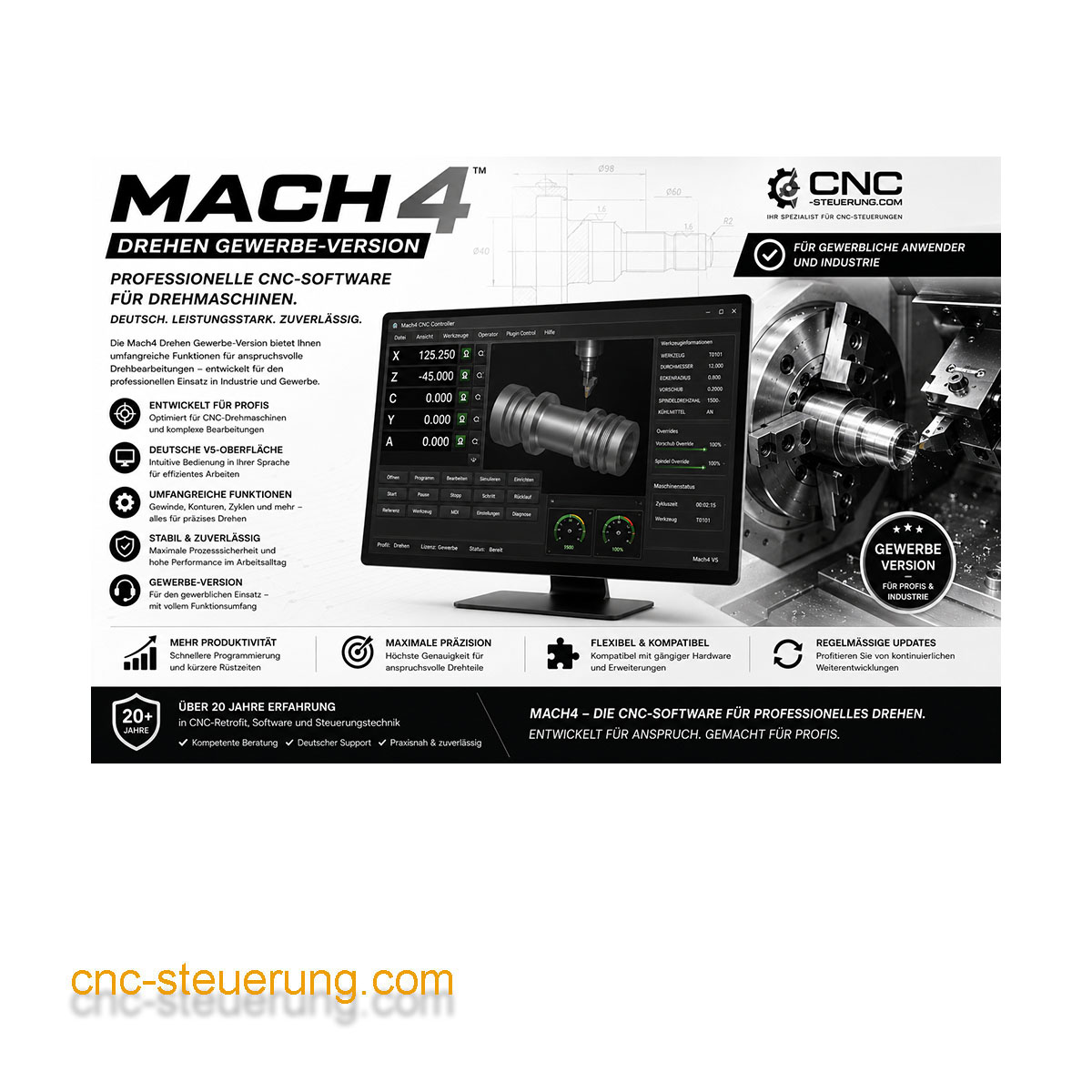 Mach4 Software Drehen Gewerbe Version Deutsch